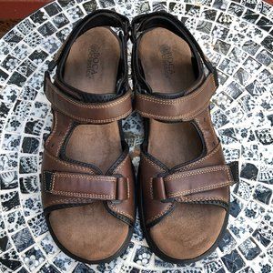 Boca Classics Men's Leather Sandals, Size 12